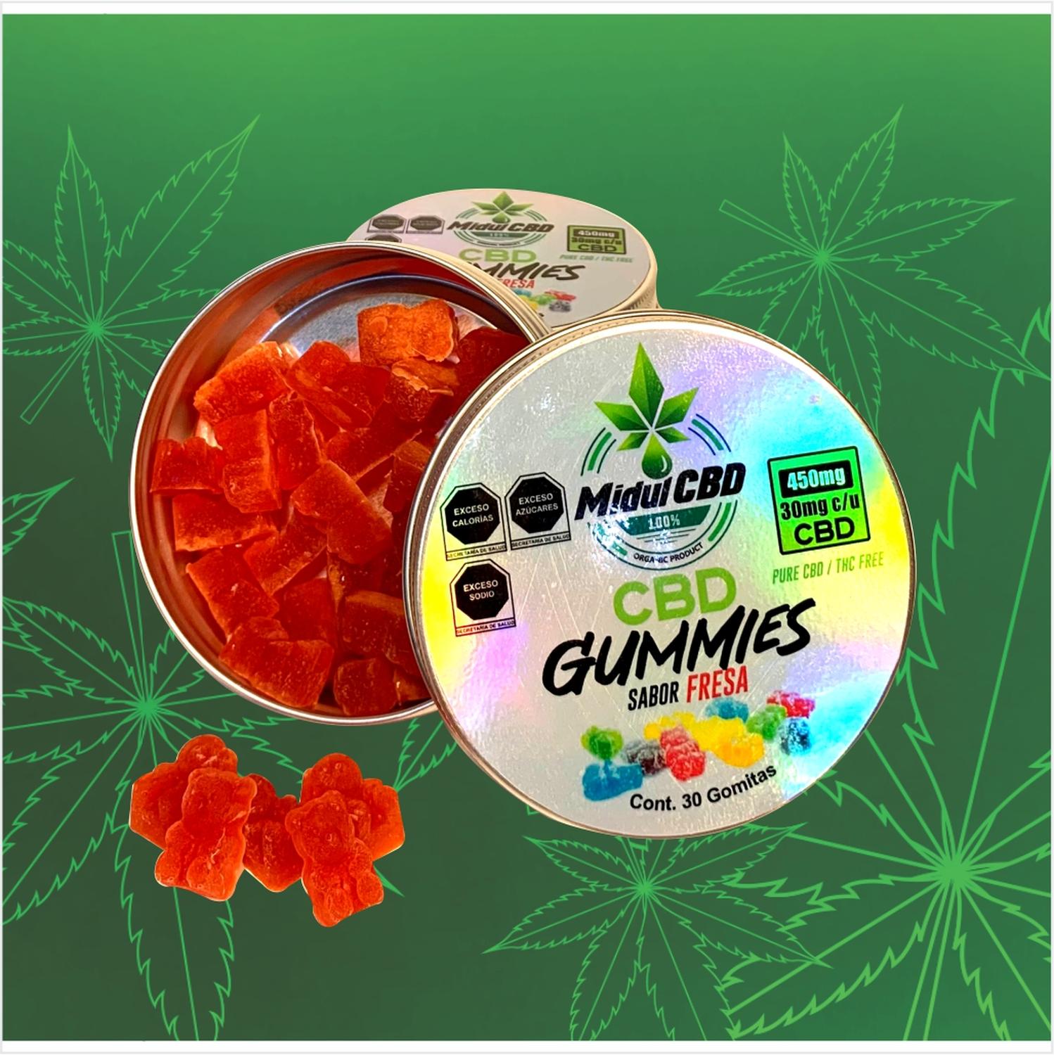 Gomitas de CBD Premium Sabor Naranja 900 mg 30 gomitas
