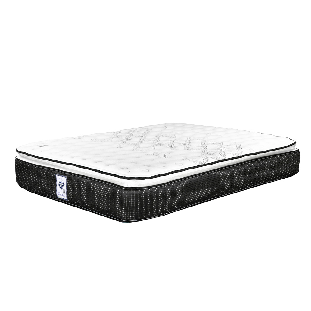 Colchón Matrimonial Spring Air Donovan Con Almohada y Sábanas Royal Color Gris