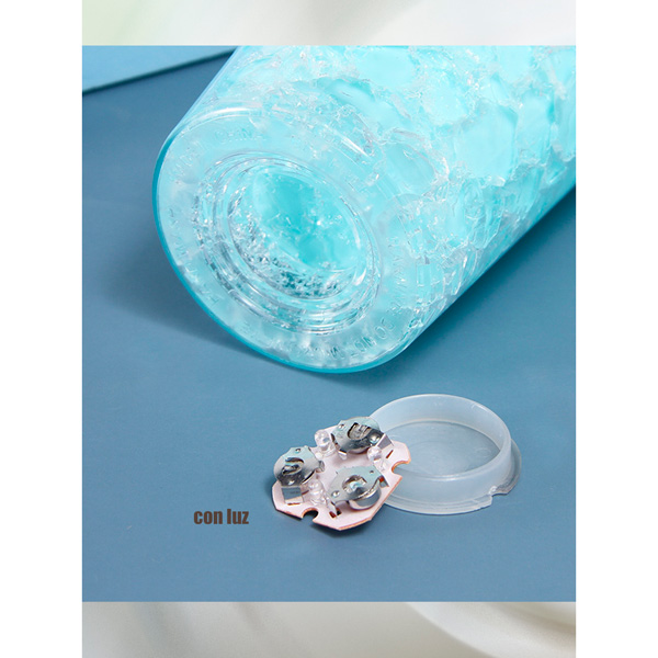 Vaso hidrogel diseño con unicornios novedad y de moda con luz led 500ml limon