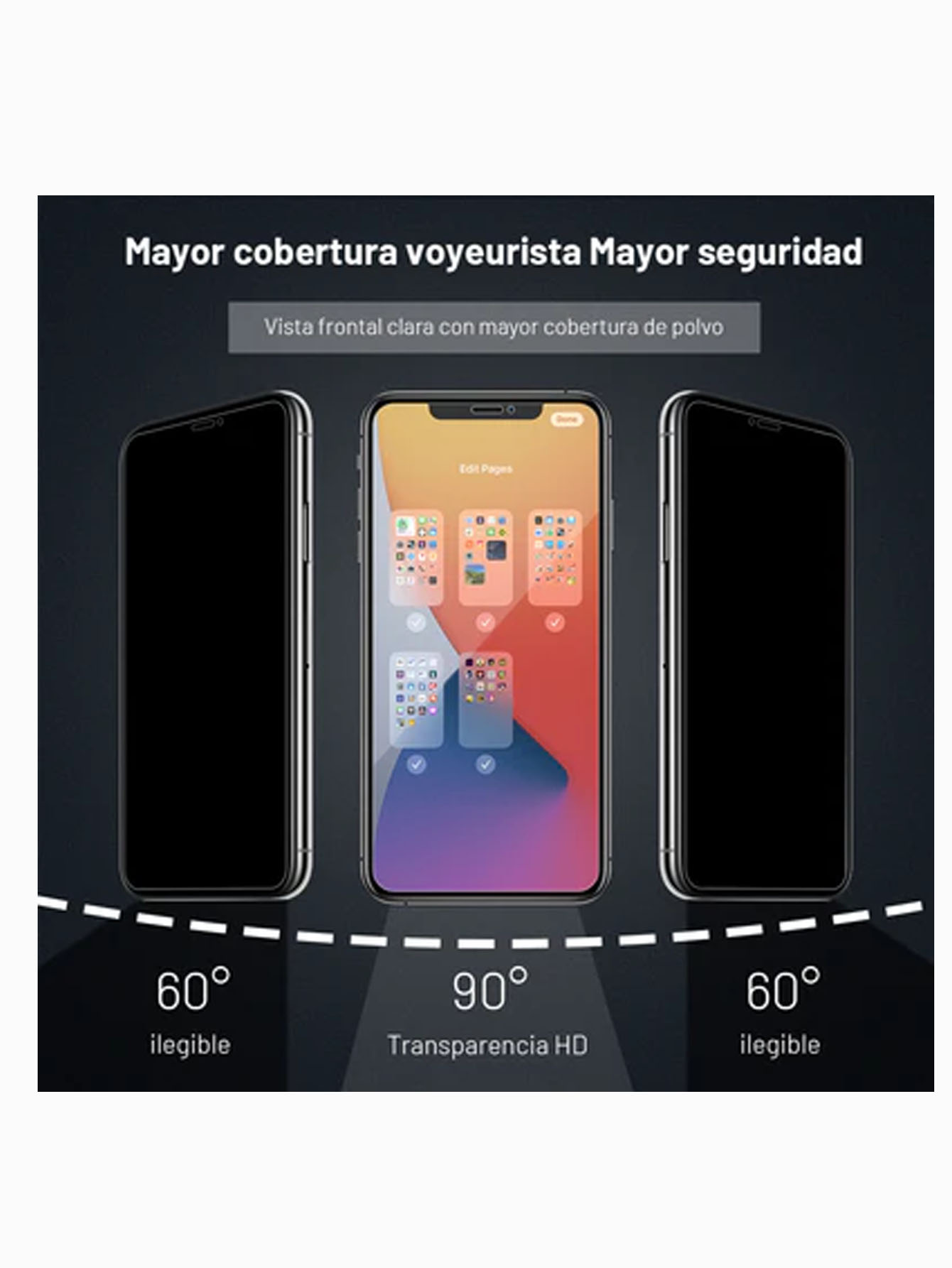 2 Piezas Mica de Privacidad Premium Cristal Templado para Iphone 15 Plus