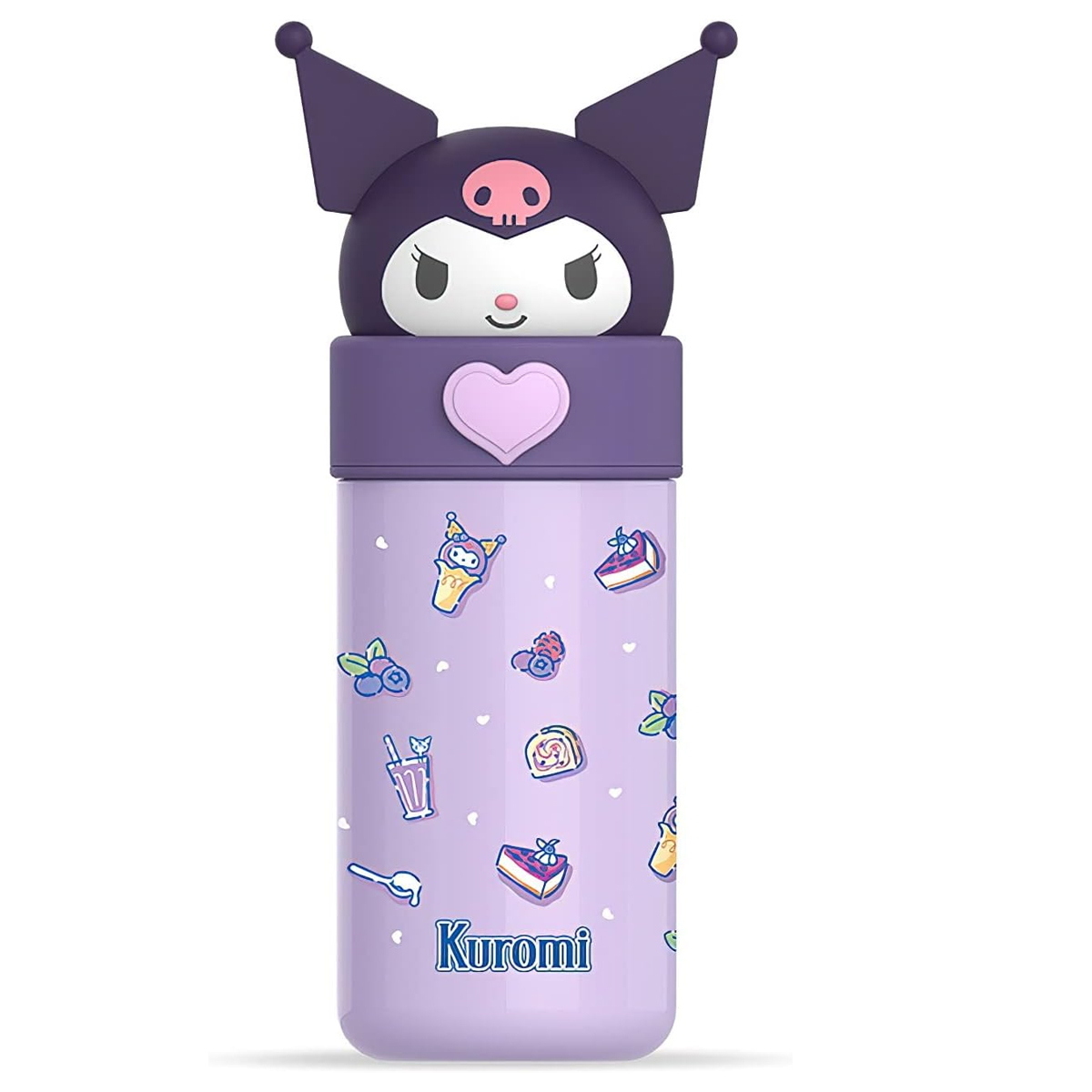 termo infantil kuromi morado portatil bebida , transporta facilmente  350ml morado