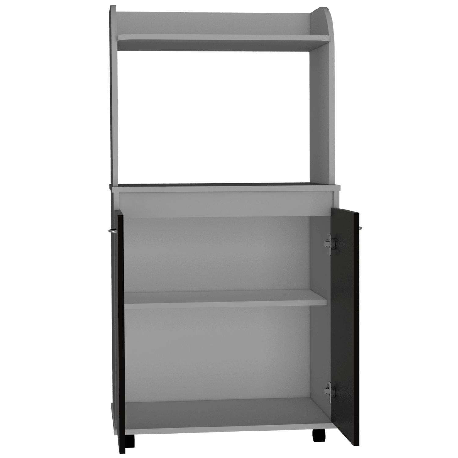 Módulo Microondas Giotto, Ruedas Incluidas, Blanco y Wengue