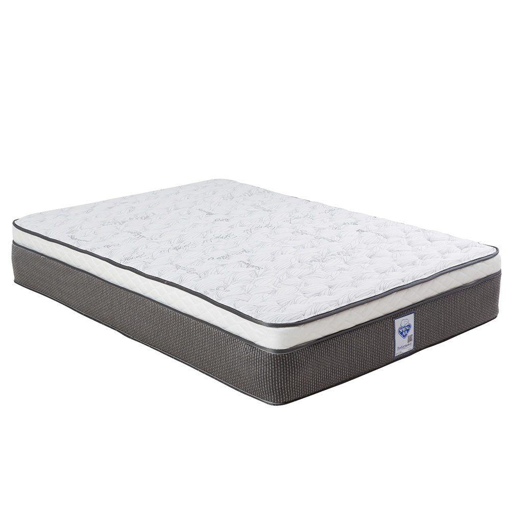 Colchón Matrimonial Spring Air LeMans Con Protector Supreme y Sábanas Softy Azul Marino.