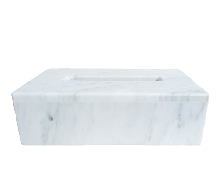 Kleenera de Marmol Blanco, Caja para kleenex de Marmol. Dispensador de Pañuelos Kleenex
