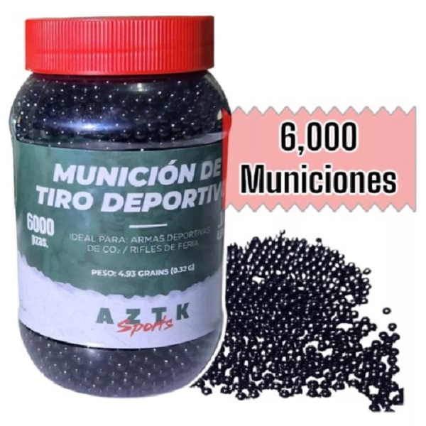 Balines Munición De Acero Negra 4.5mm 6000 Pzs Co2 Feria