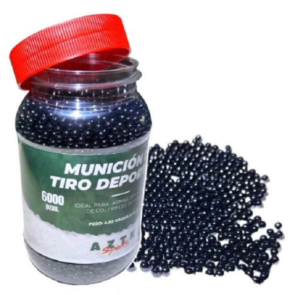 Balines Munición De Acero Negra 4.5mm 6000 Pzs Co2 Feria