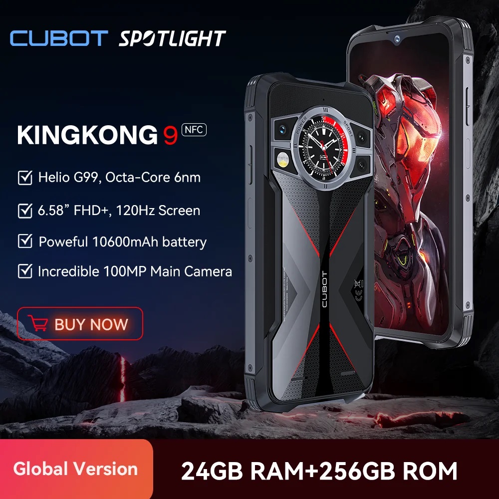 Cubot KingKong 9 24GB RAM(12GB+12GB extendidos) 256GB Helio G99 FHD 120Hz IP68