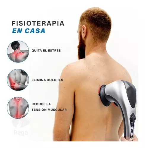 Paquete De Masajeador Eléctrico Doble Y Pluma Acupuntura.
