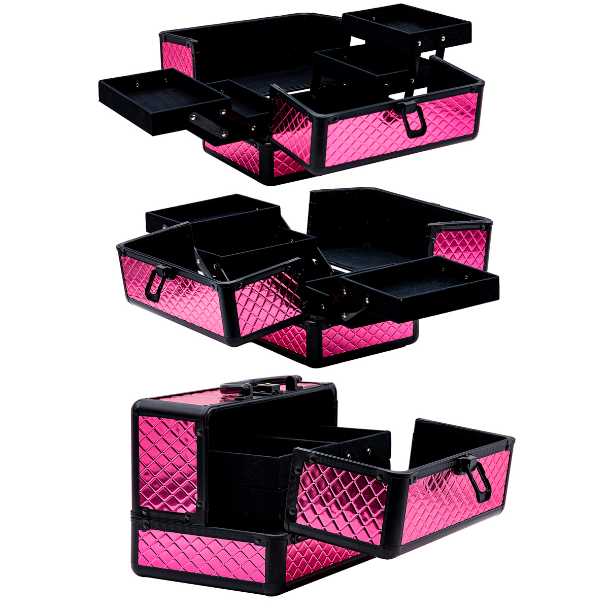 Neceser Cosmetiquera Organizador Profesional Reforzado Fucsia