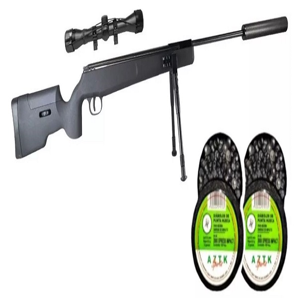 Aztk Rifle 5.5 Killer Nitro Camu* Mira 3-9x40 * 240 Diábolos