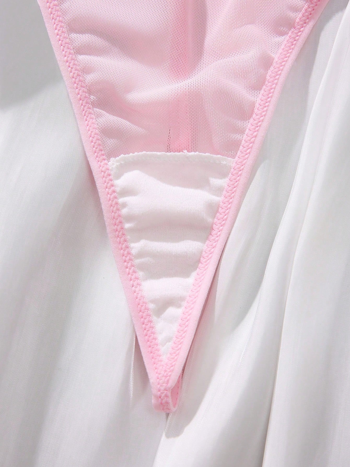 Vestido para dormir con encaje en contraste de malla con braga para mujer