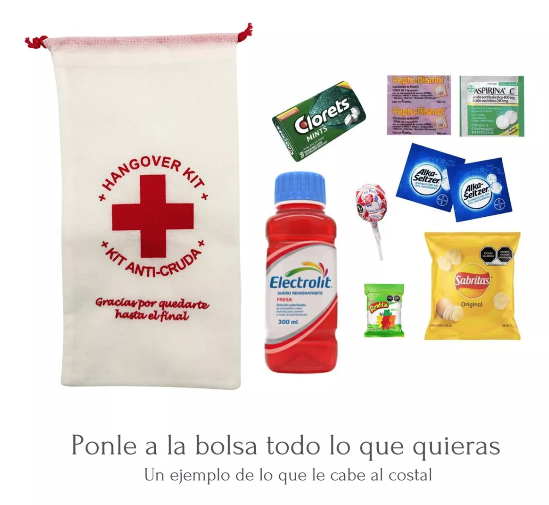 Bolsa Para Kit Anticruda Boda Amigos 20 Piezas