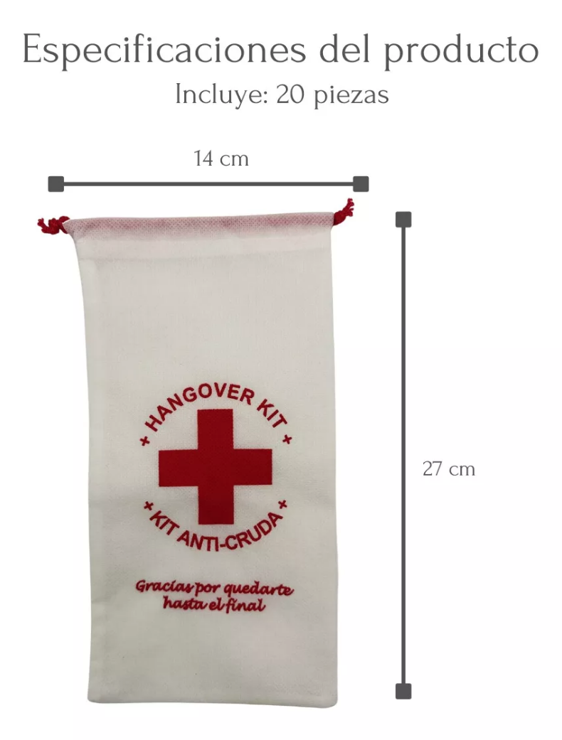 Bolsa Para Kit Anticruda Boda Amigos 20 Piezas