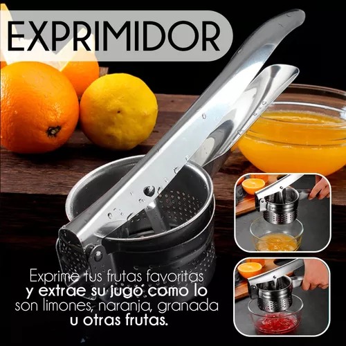 Machacador Prensa Aplastador De Papas Puré Acero Inoxidable.