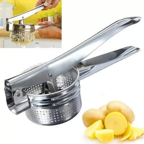 Machacador Prensa Aplastador De Papas Puré Acero Inoxidable.