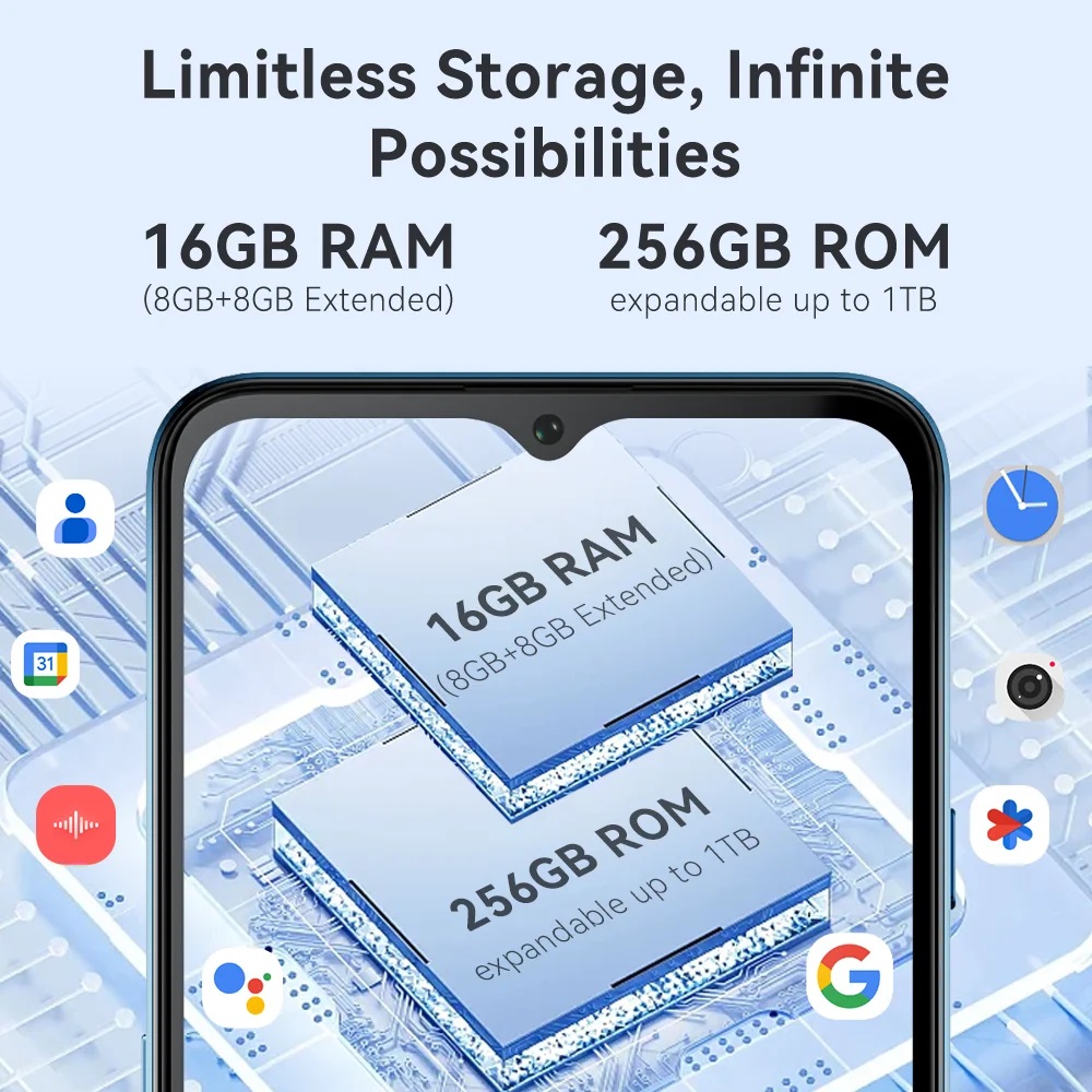 Cubot Note 50 16GB RAM (8GB + 8GB) 256GB ROM Pantalla 6.5 90Hz NFC 50 MP Negro