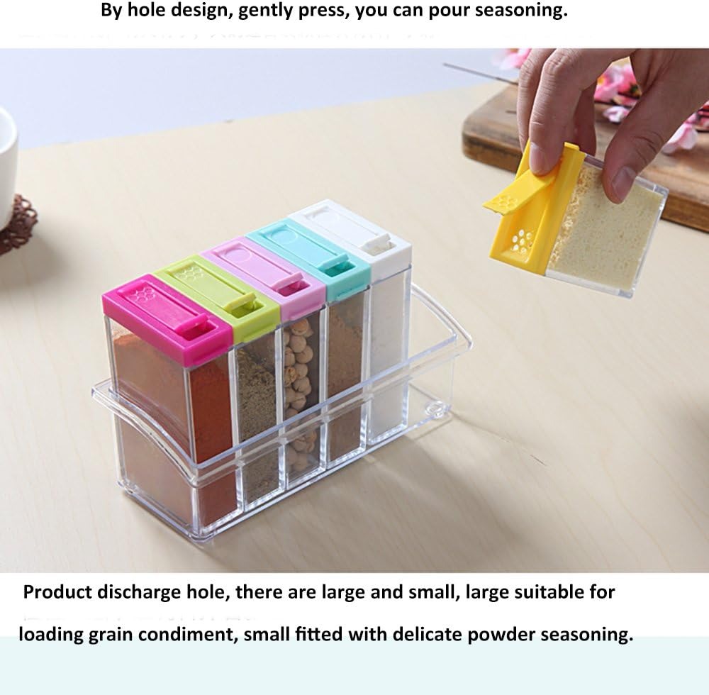 Especiero Rectangular Para Condimentos Con 6 Contenedores.