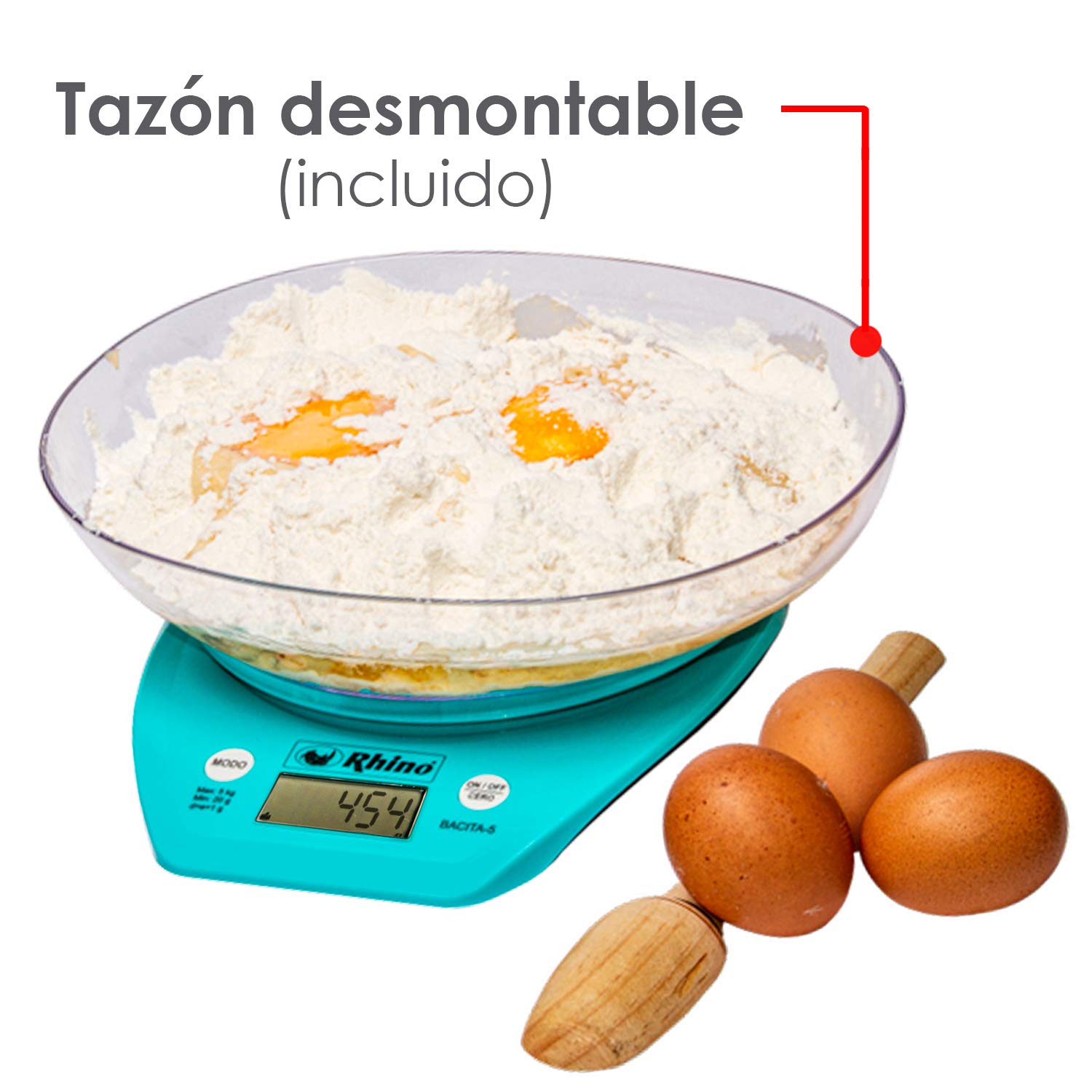 Báscula Electrónica de Cocina con tazón BACITA-5 Rhino