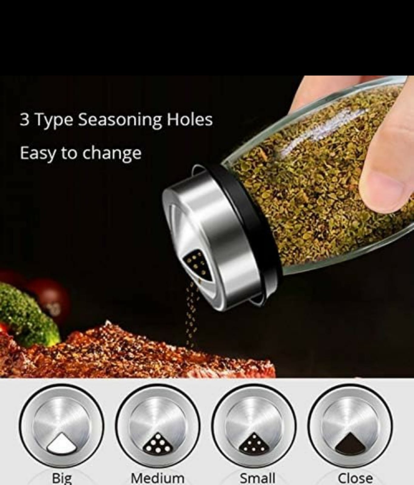 Juego De 6 Frascos Especieros Giratorio Organizador Cocina.