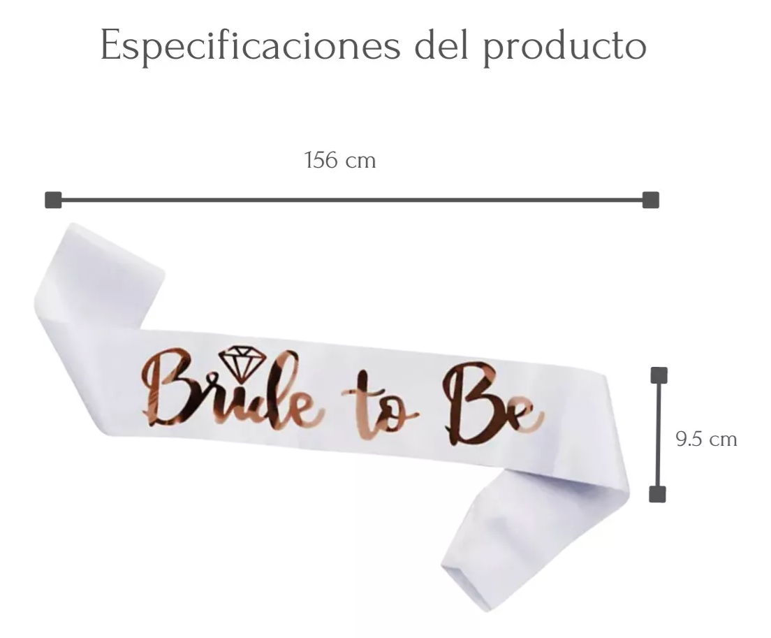 Banda Bride To Be Blanca Para Despedida De Soltera