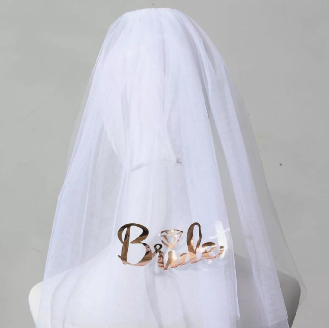 Velo Para Novia Bride To Be Rosa Despedida De Soltera Doble Capa