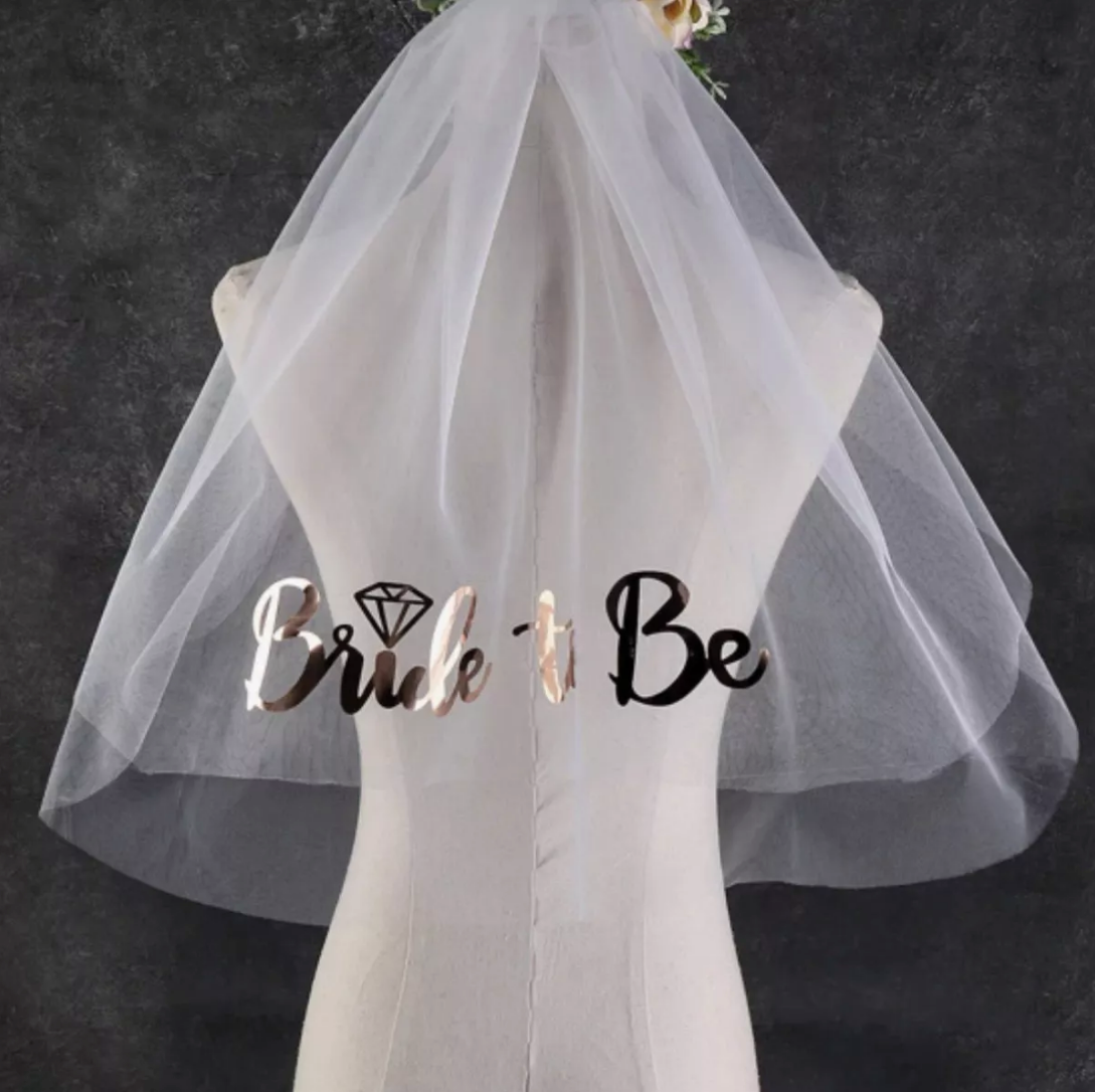 Velo Para Novia Bride To Be Rosa Despedida De Soltera Doble Capa