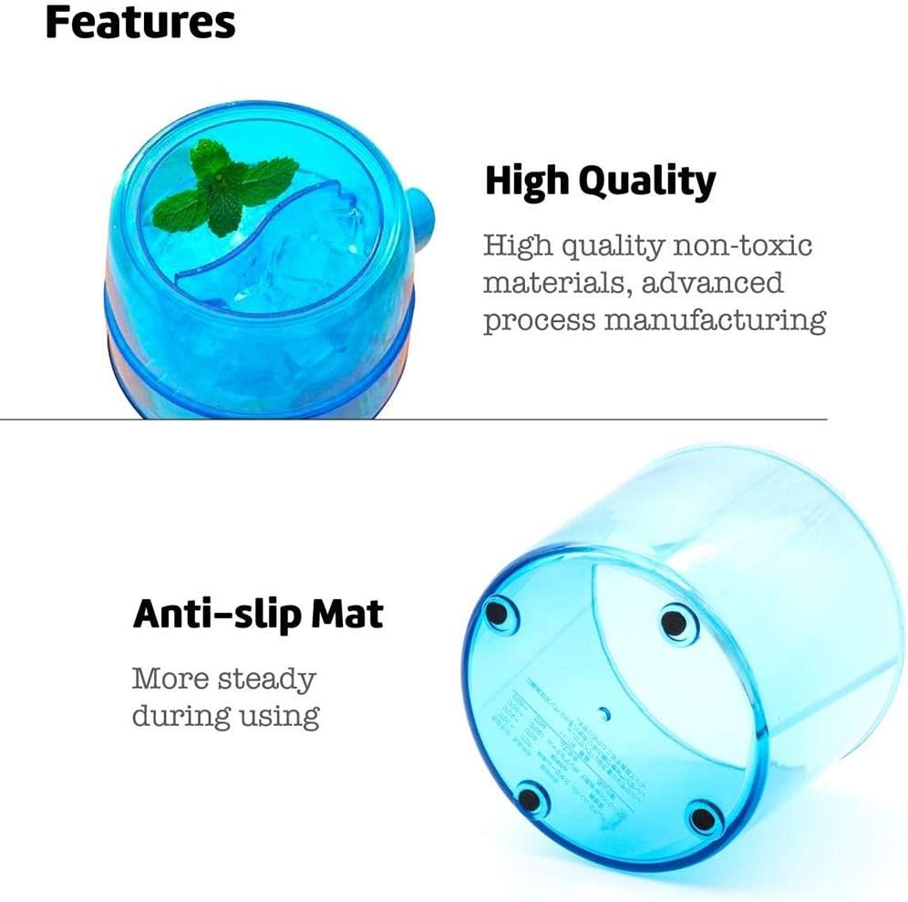 Trituradora De Hielo Con Manivela Portátil Raspados Bebidas.