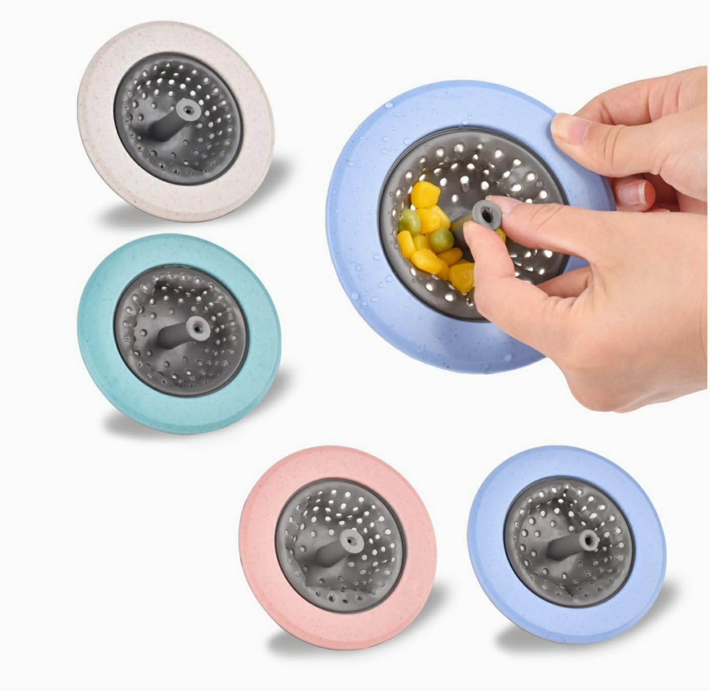 3 Coladeras De Silicón Para Fregadero De Cocina Y Tarja.