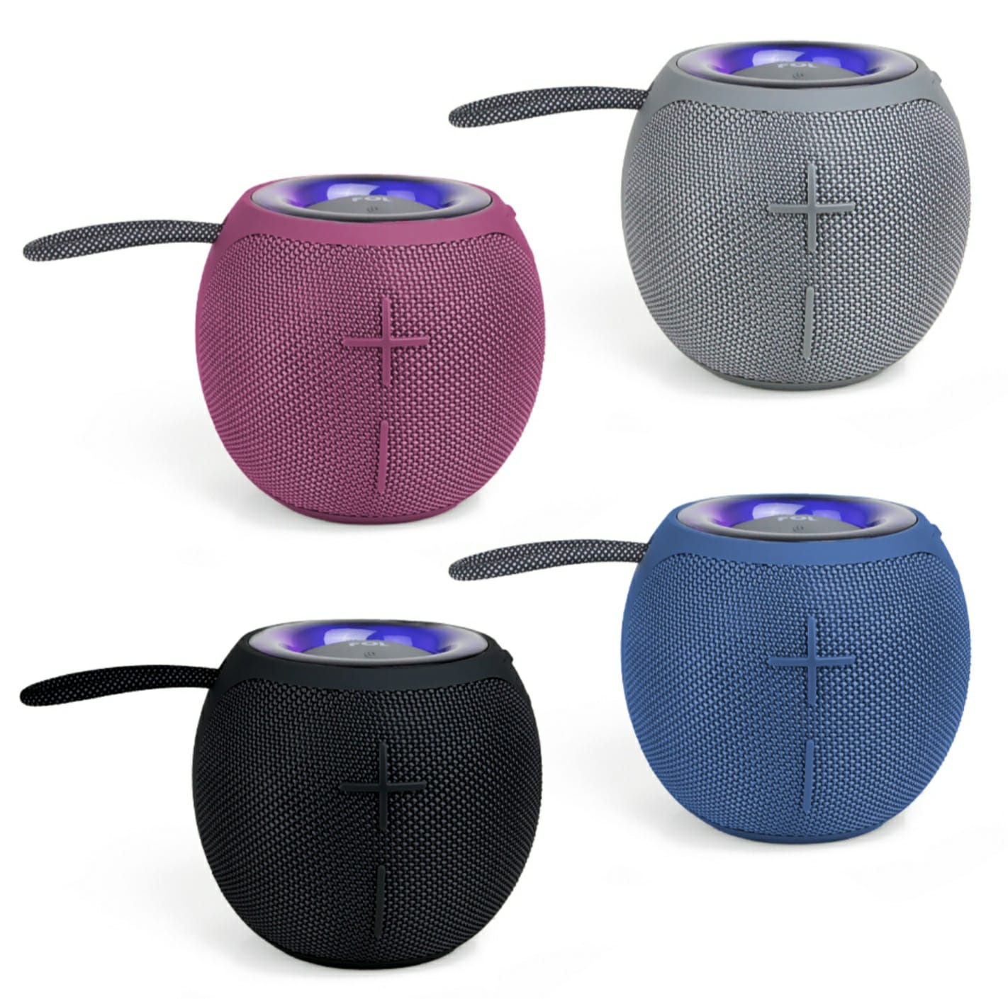 Bocina Fol Bluetooth Con Luz Y Correa Integrada Portátil