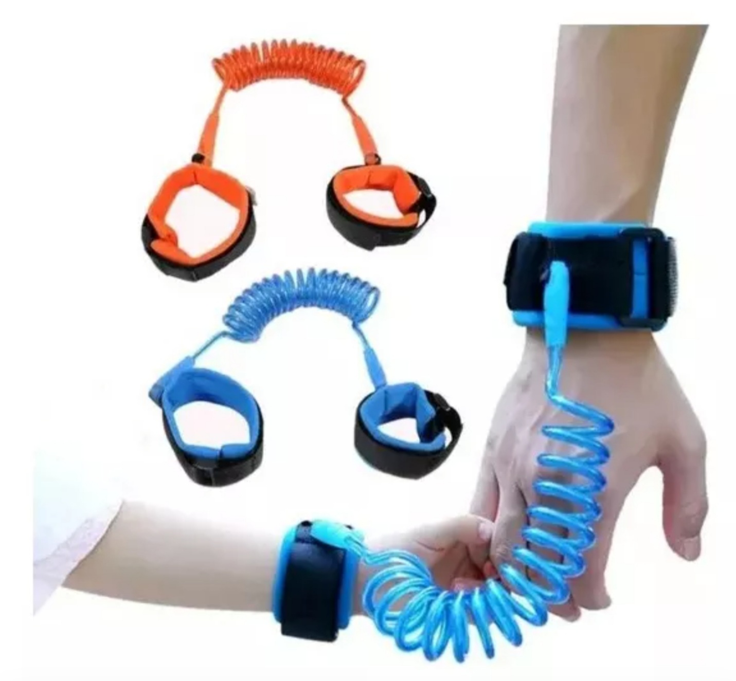 Correa Pulsera De Seguridad Para Niños Anti Pérdidas Azul.