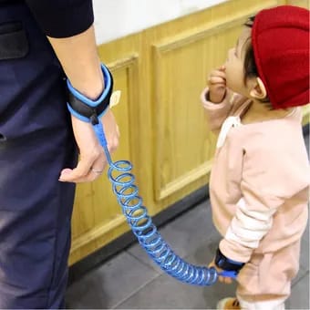 Correa Pulsera De Seguridad Para Niños Anti Pérdidas Azul.