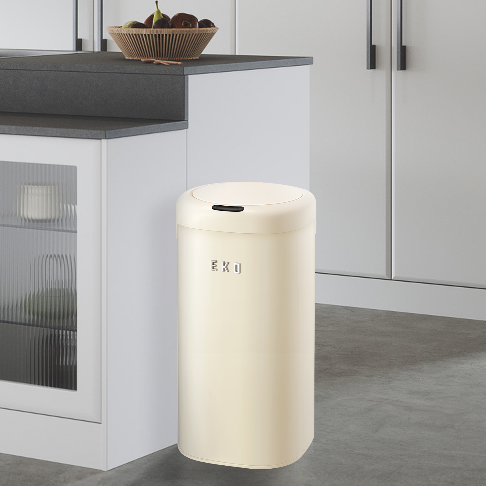 Bote de basura con Sensor automático resistente al agua de acero inoxidable Vintage 28 Litros EKO
