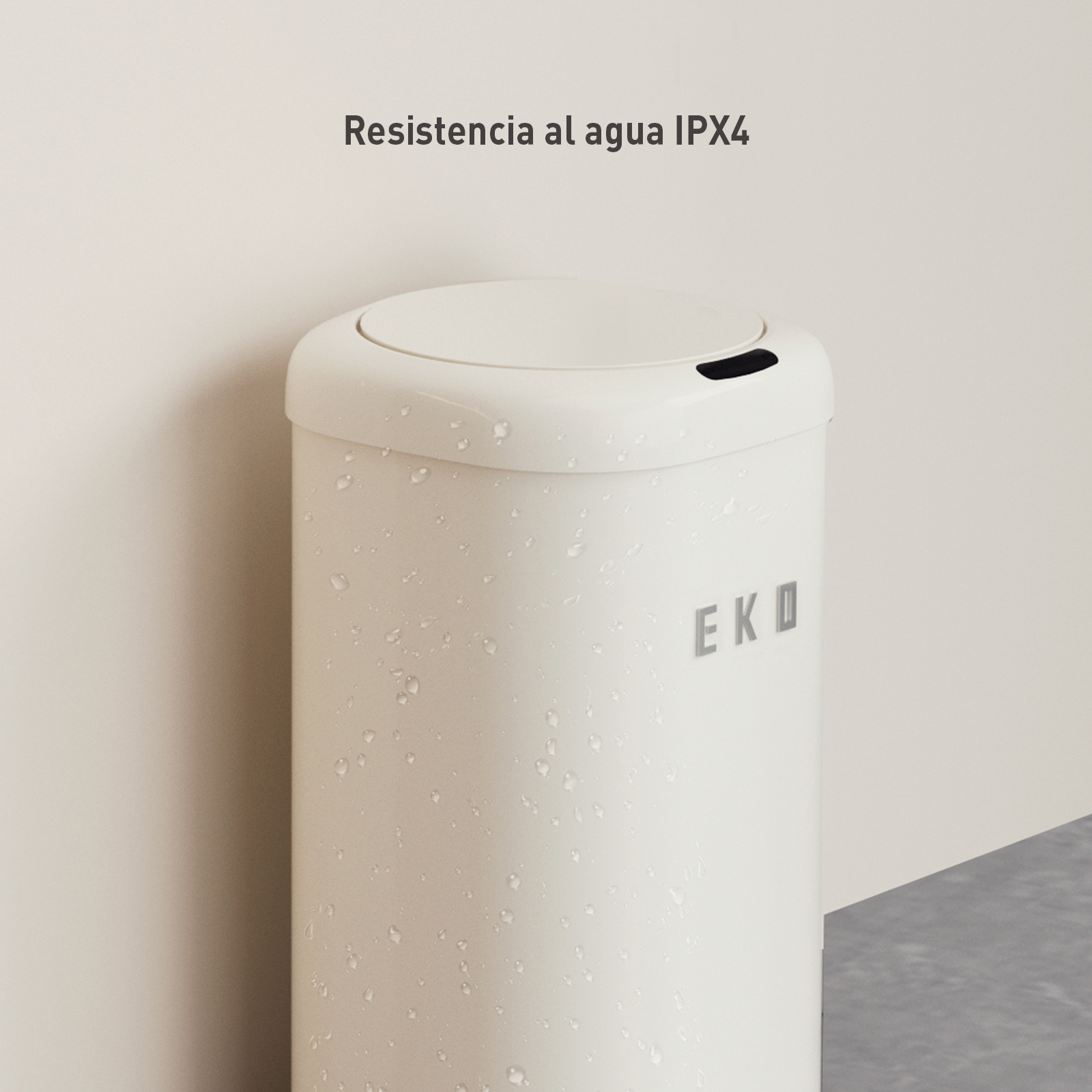 Bote de basura con Sensor automático resistente al agua de acero inoxidable Vintage 12 Litros EKO 1