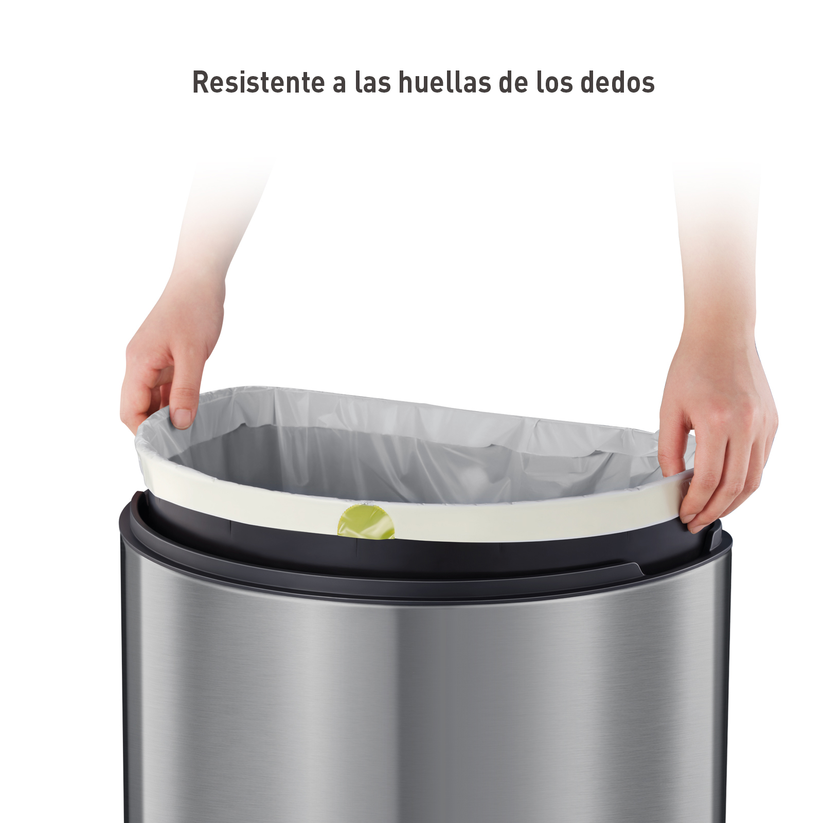 Bote de basura inteligente con Sensor Automatico semiredondo para cocina u oficina Acero Inoxidable 47L EKO Mirage