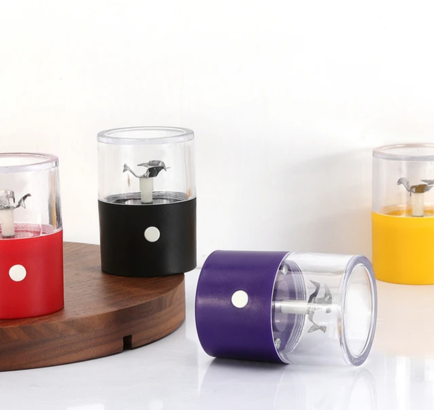 Mini Molinillo Rojo Grinder Eléctrico Especias Tabaco Hierbas.