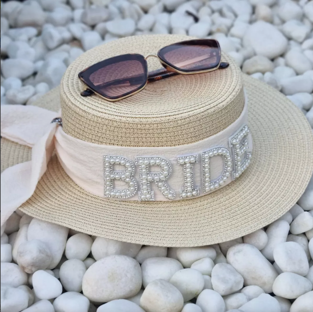 Sombrero De Playa Para Despedida De Soltera Con Letras Bride To Be