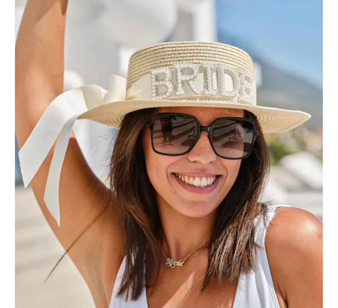 Sombrero De Playa Para Despedida De Soltera Con Letras Bride To Be