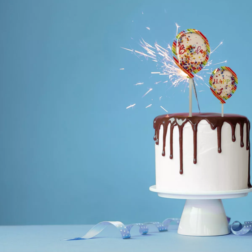 Cake Topper De Globos Para Pastel Happy Birthday De Colores En 3d 2 Piezas