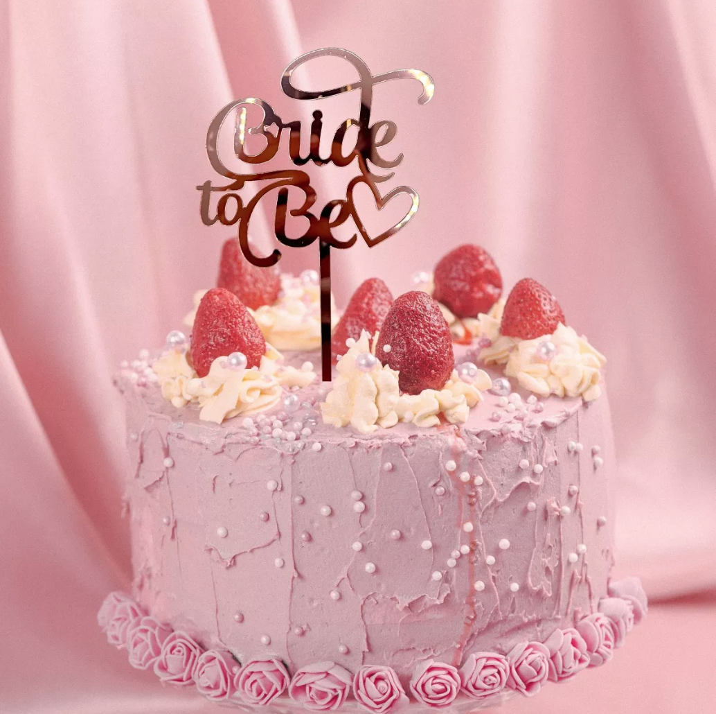 Letrero Pastel Bride To Be Color Rosado Acrilico Espejo Despedida