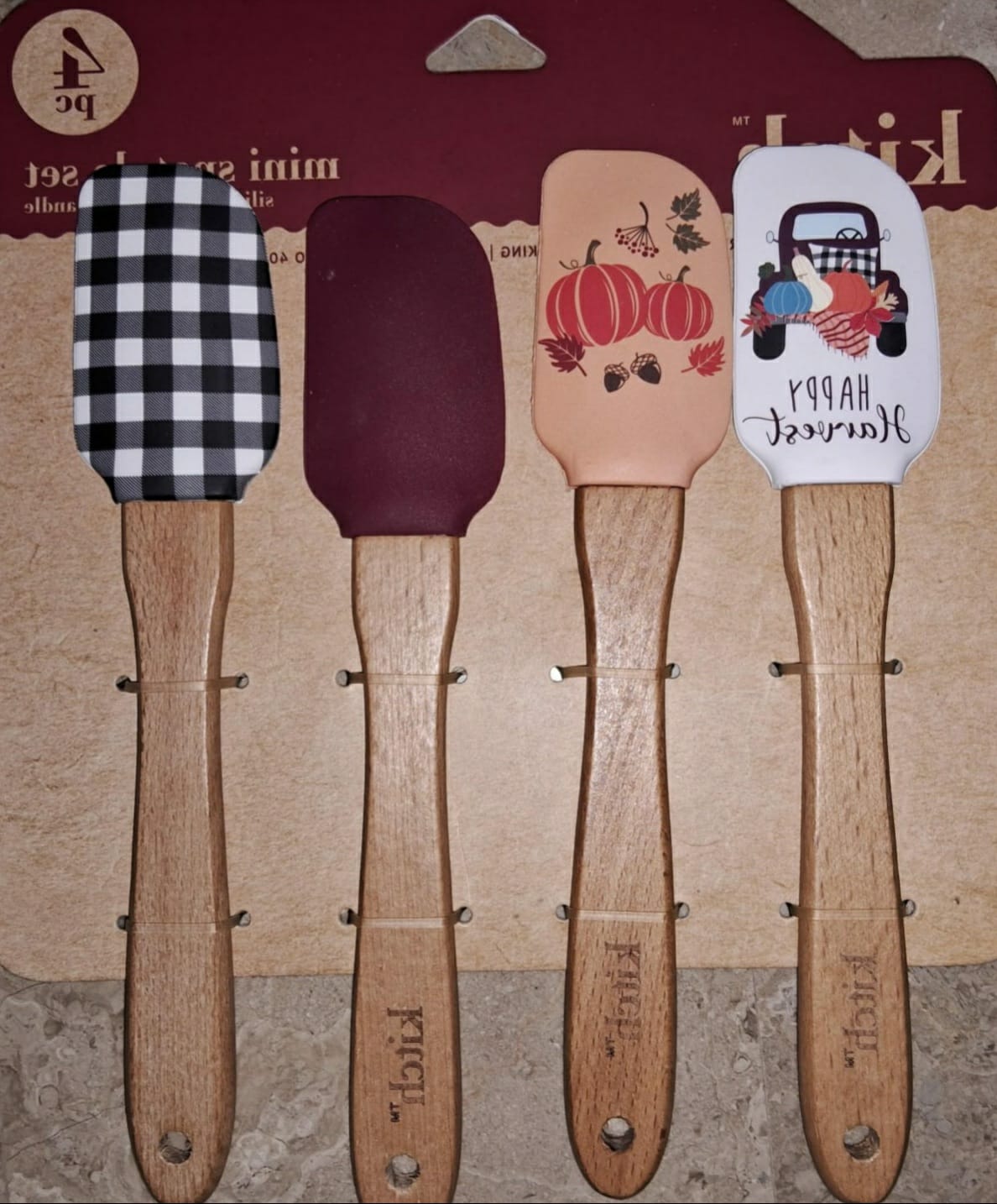 Set De 4 Piezas Espátulas Miserables Para Repostería Cocina.