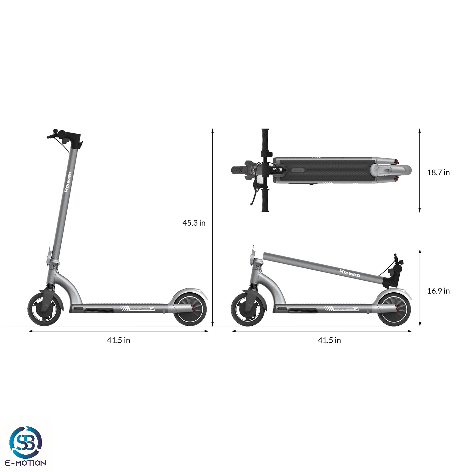 Scooter eléctrico recargable 5th Wheel ES03 M1 motor 250W