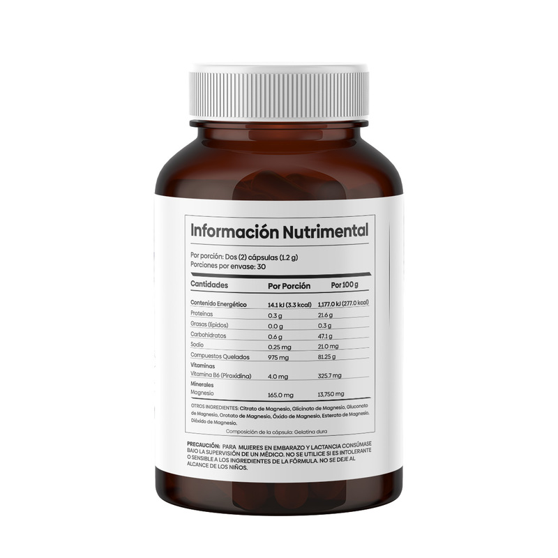 Magnesio Ultra Nutrientes Vidalabs México 60 Cápsulas 