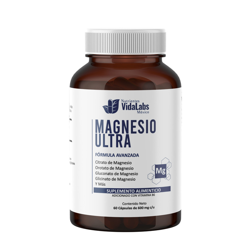 Magnesio Ultra Nutrientes Vidalabs México 60 Cápsulas 