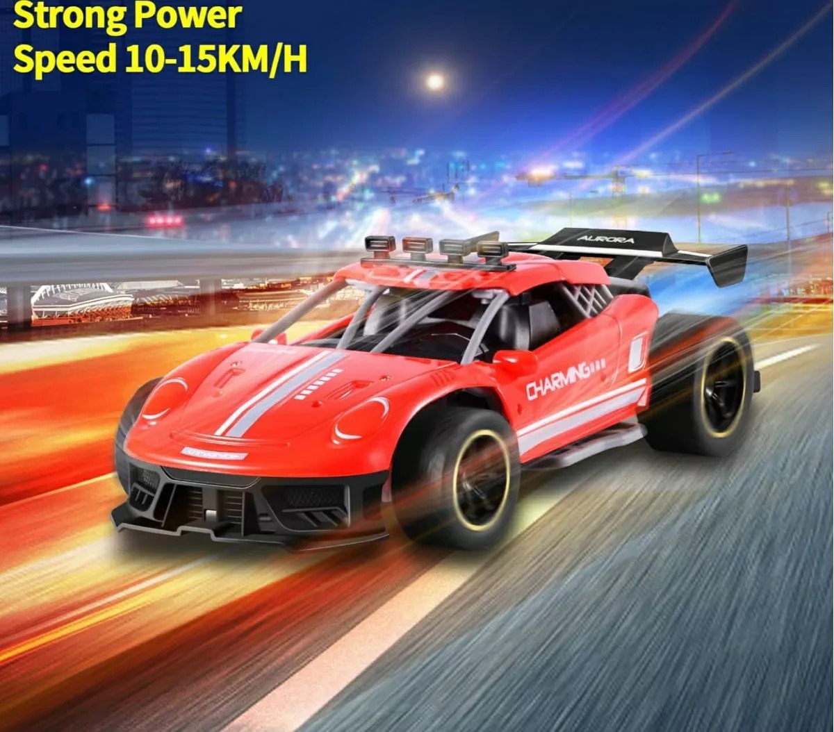 Carro Rojo Sport Radio Control Spray Runner 2.4 Humo Juguete Niño.