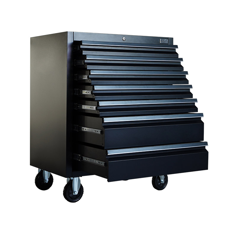 Gabinete Para Herramientas Negro De 76 CM y 7 Cajones Thor Kitchen HTC307PC.