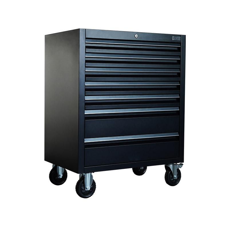 Gabinete Para Herramientas Negro De 76 CM y 7 Cajones Thor Kitchen HTC307PC.