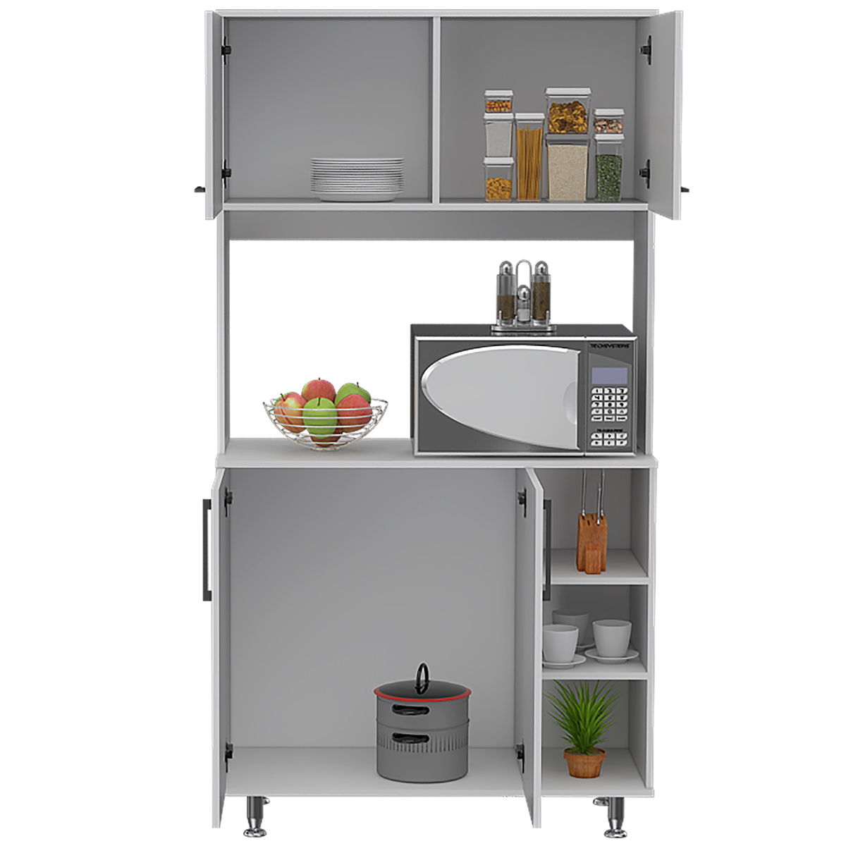 ALACENA ARMABLE CON ESPACIO PARA MICROONDAS MODELO 95 COLOR BLANCO 