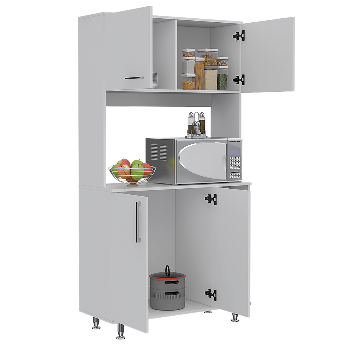 ALACENA ARMABLE CON ESPACIO PARA MICROONDAS MODELO 95 COLOR BLANCO 