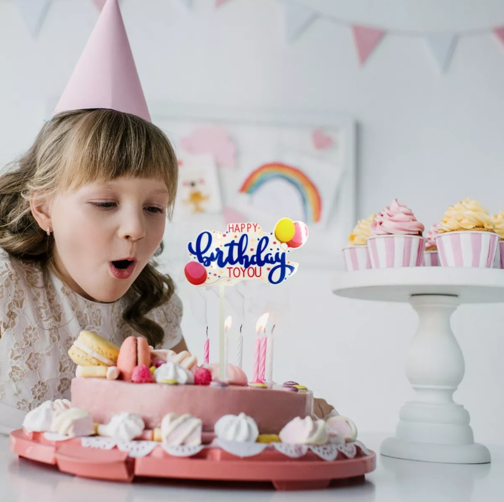 Pack 4 Letreros Pastel Para Cumpleaños 