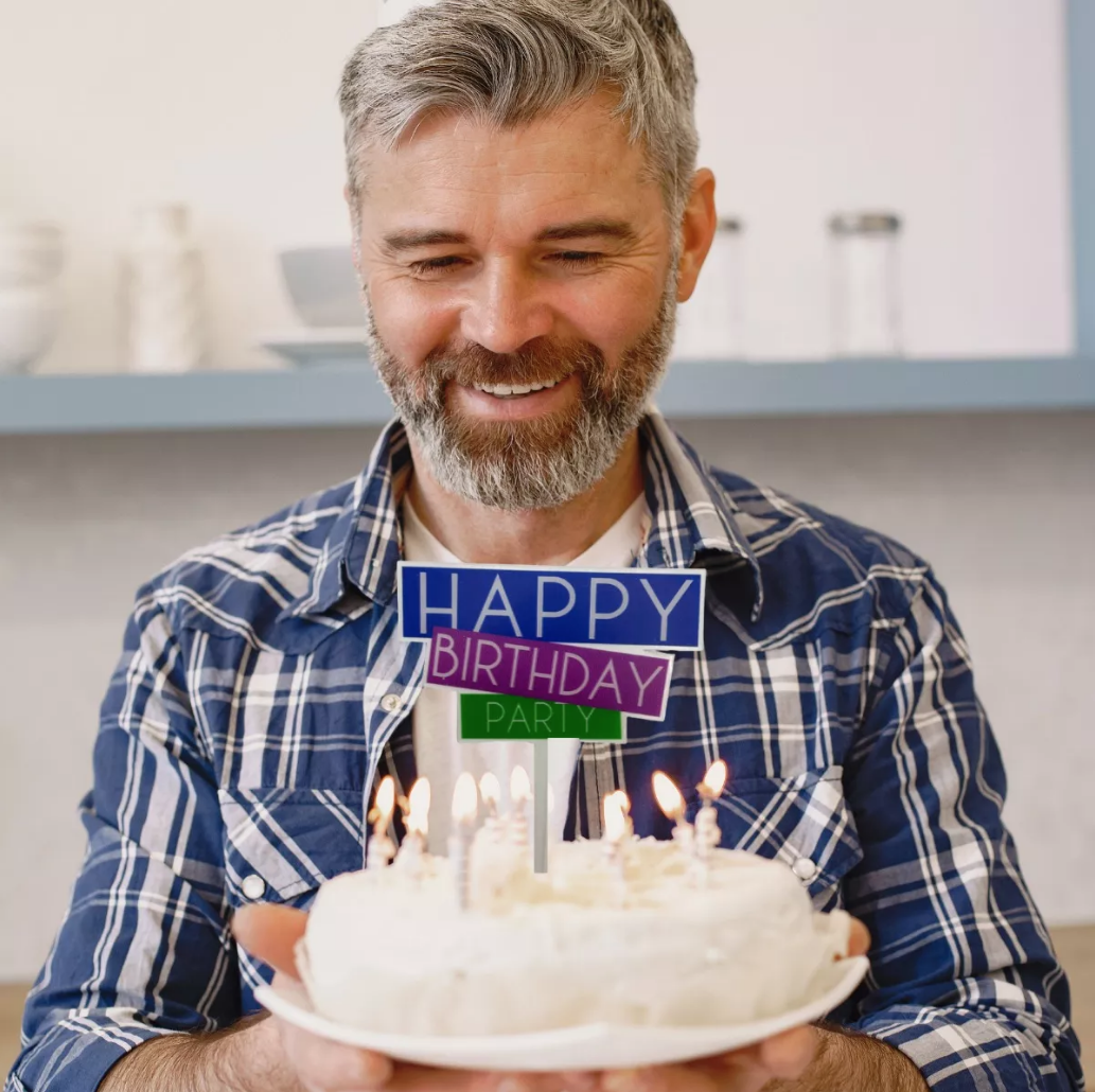 Pack 3 Letreros Para Pastel De Happy Birthday Cake topper